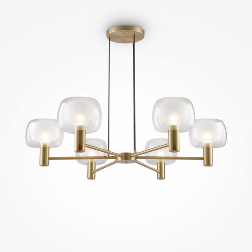 Lustre Néo-classique - VISION - Maytoni - en verre / en aluminium / 6 ampoules