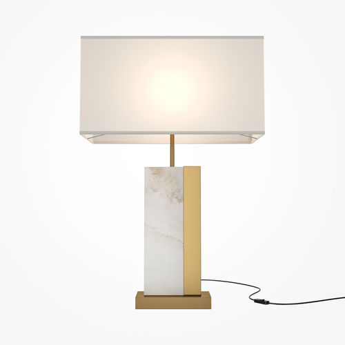 Lampe de table - BIANCO - Maytoni - en verre soufflé / en coton / en lin