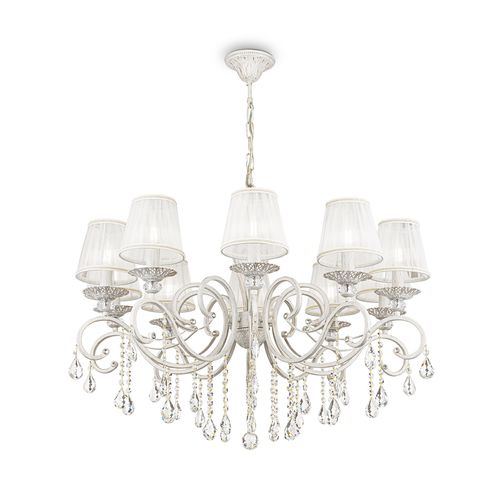 Lustre contemporain - GRACE - Maytoni - en cristal / en métal / 10 ampoules