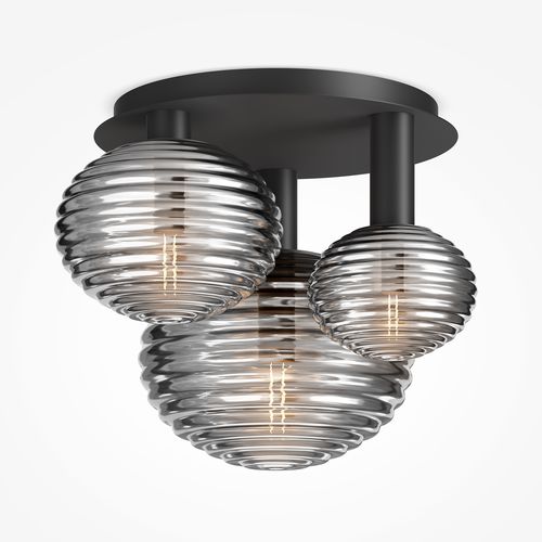 Plafonnier contemporain - Reels - Maytoni - rond / en verre / en métal