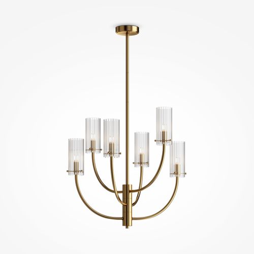 Lustre contemporain - Arco - Maytoni - en métal / 6 ampoules / candélabre