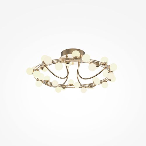 Plafonnier En Forme De Boule à 5 Branches Doré | Luminaire Plafonnier