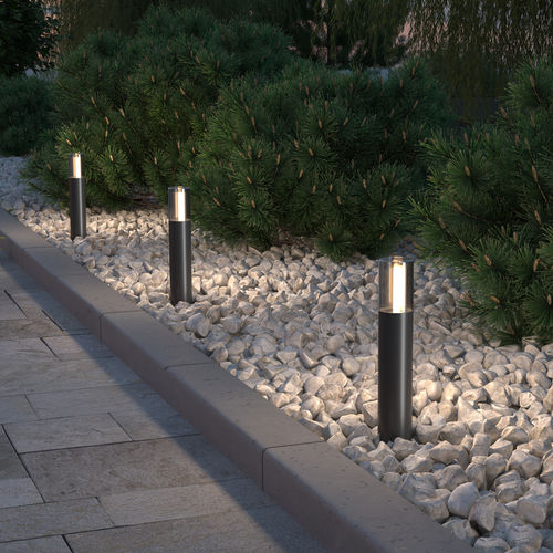 Borne d'éclairage de jardin - Glide : O437FL-01GF1 - Maytoni - contemporaine / en aluminium / en verre