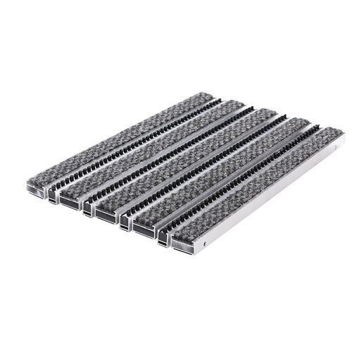 Tapis d'entrée professionnel - ALUCABLE 10×10 WITH CARPET - Almelose Borstelindustrie - en aluminium / en acier inoxydable / avec profilés