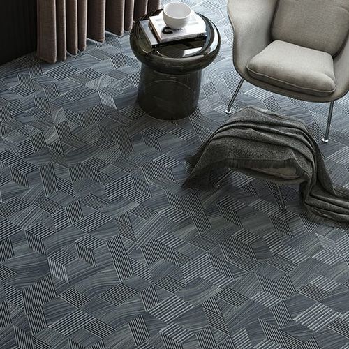 Sol stratifié en HDF - ANTHRACITE  - AGT Agac - flottant / aspect bois / résidentiel