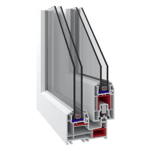 Profilé pour fenêtre en PVC - Perge 232 Rail series - Adopen Plastik - acoustique / à isolation thermique / imperméable