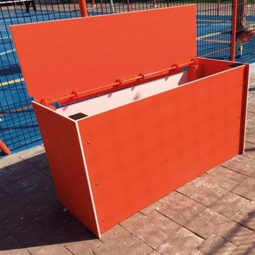 Boîte de rangement en métal - Metalu Plast - en HDPE / avec couvercle