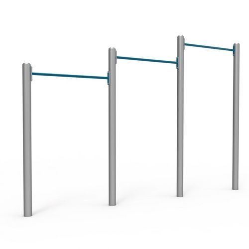Barre de traction triple - Metalu Plast - en métal / d'extérieur / pour aire de jeux