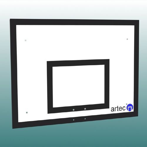 Panneau de basket en aluminium - 37253 - artec Sportsgeräte GmbH - rectangulaire / blanc / pour intérieur