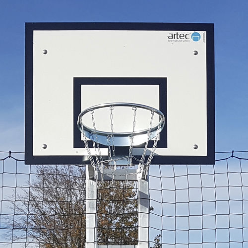 Panneau de basket en aluminium - 37251-1 - artec Sportsgeräte GmbH - rectangulaire / blanc / d'extérieur