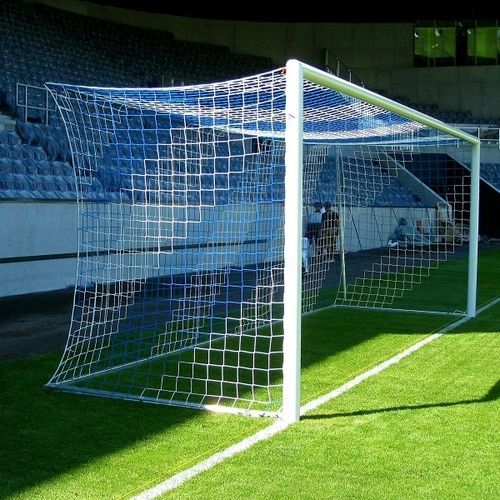 Cage de football en aluminium - 30020 - artec Sportsgeräte GmbH - à sceller / blanc/bleu / thermo-laqué