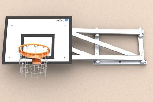 Poteau de basket d'intérieur - 37655 - artec Sportsgeräte GmbH - mural / en aluminium / d'entraînement