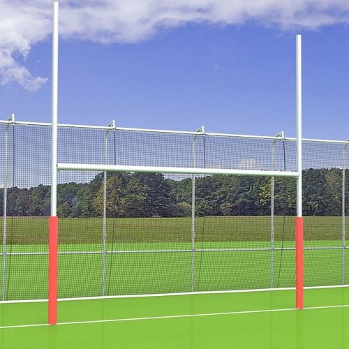 Poteau de rugby fixe - 30960 - artec Sportsgeräte GmbH - en aluminium / blanc / à profil ovale