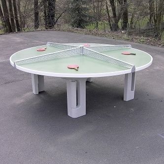 Table de ping-pong d'extérieur - RONDO - artec Sportsgeräte GmbH - contemporaine / résidentielle / en polymère
