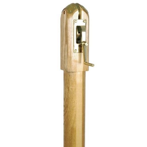 Poteau de tennis fixe - 5369 - Edwards Sports - en bois / marron / thermo-laqué