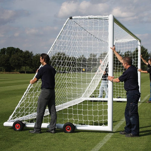 But de football en métal - FBL-084 - Harrod Sport - mobile / transportable / blanc