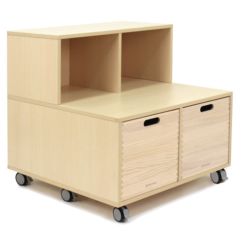 Meuble de rangement à roulettes - CREA your spaces - EduHermex - pour école / cube