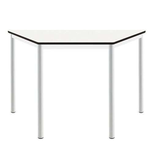 Table contemporaine - MENORCA - EduHermex - en fibre de bois / avec piètement en métal / trapézoïdale