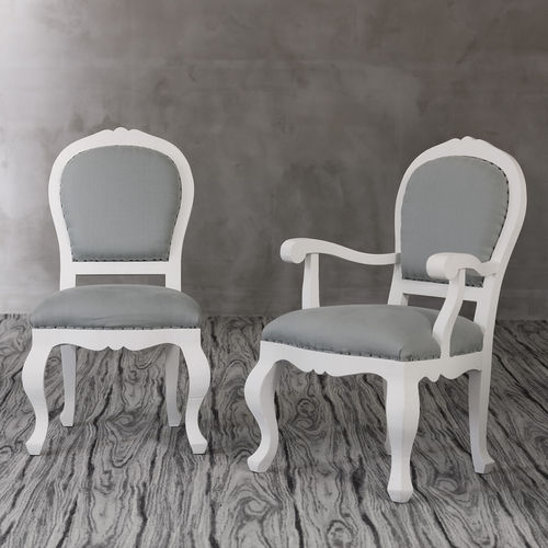 Chaise design nouveau baroque - DAMA - LANDO - d'intérieur / en tissu / avec piètement en chêne
