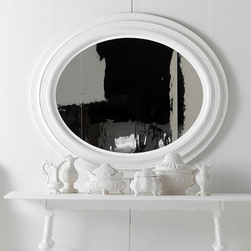 Miroir mural - FA941 - LANDO - contemporain / ovale / en cerisier