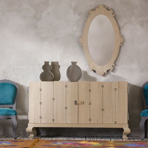 Buffet contemporain - HAUTE COUTURE - LANDO - en chêne / en bois massif / sur mesure