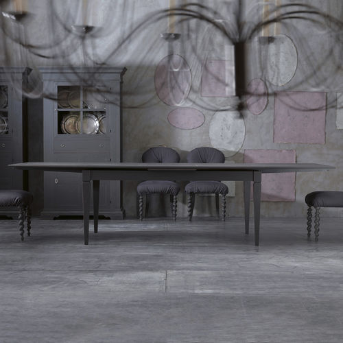 Table contemporaine - FA302 - LANDO - en cerisier / avec piètement en bois / rectangulaire