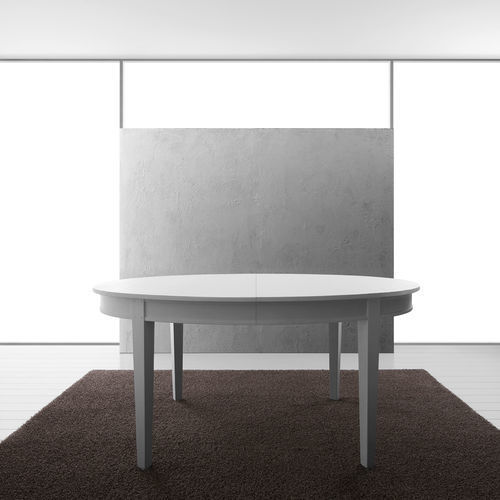 Table classique - L229 - LANDO - en bois massif / avec piètement en bois / ovale