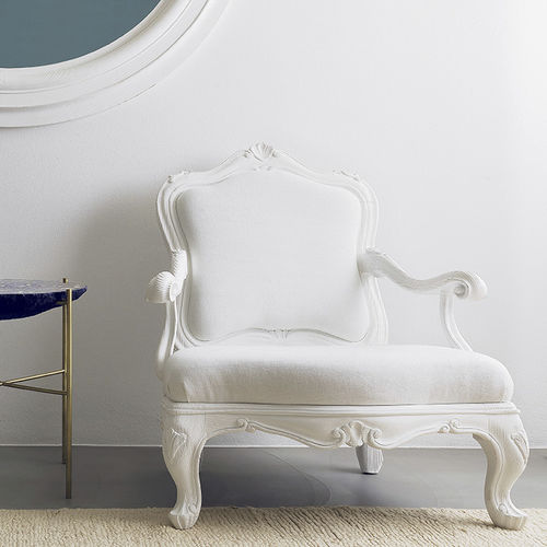 Fauteuil de style - GIGI  - LANDO - en tissu / en bois massif / Fabriqué en Italie