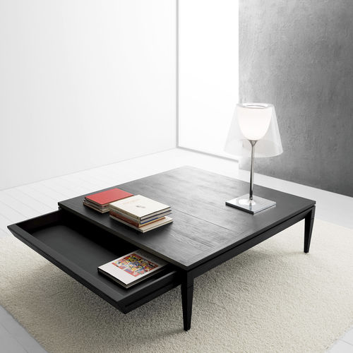 Table basse contemporaine - L533 - LANDO - en bois massif / avec piètement en bois / rectangulaire