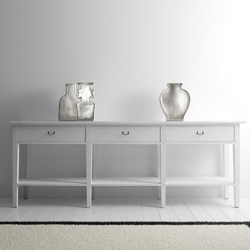 Console contemporaine - L565 - LANDO - en bois massif / avec piètement en bois / rectangulaire