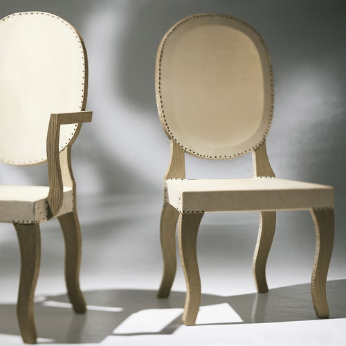Chaise contemporaine - GAUCHA - LANDO - d'intérieur / en cuir / en chêne