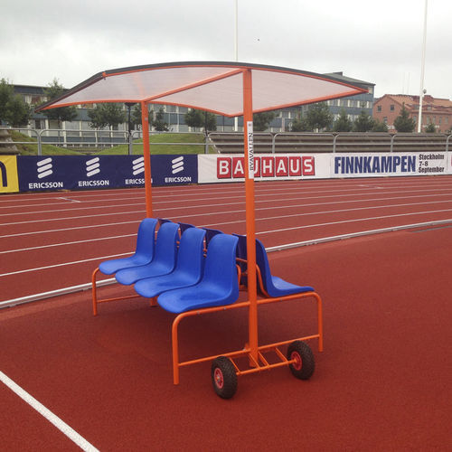 Abri de touche pour 8 personnes - 2300010 - Nordic Sport - en acier / transportable / à roues