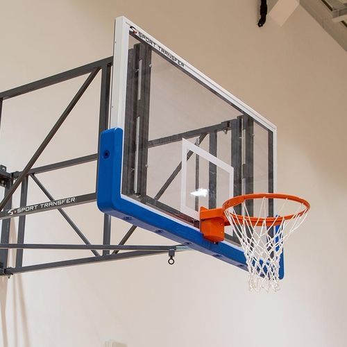 Panneau de basket en acrylique - 10 010/15 - SPORT TRANSFER Sp. z o.o. - rectangulaire / blanc/bleu / d'intérieur
