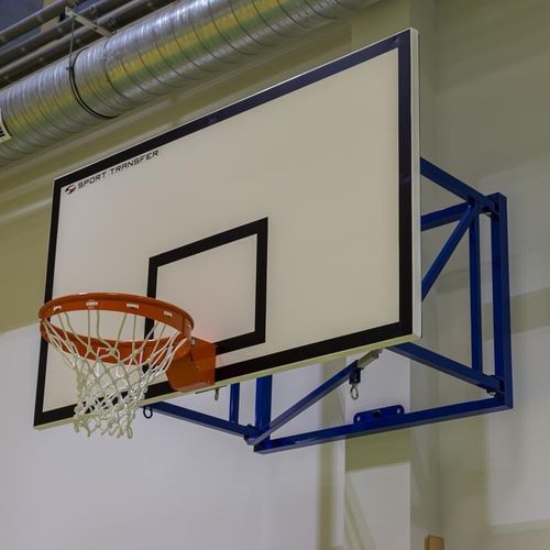 Panneau de basket en plastique - 10 012 - SPORT TRANSFER Sp. z o.o. - rectangulaire / blanc/bleu / d'intérieur