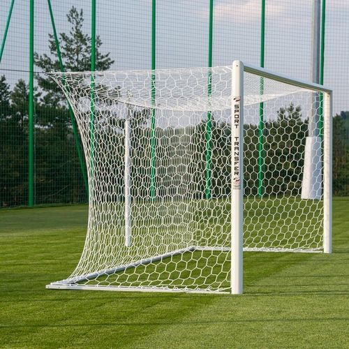 But de football en aluminium - 15 001 - SPORT TRANSFER Sp. z o.o. - à sceller / blanc / thermo-laqué