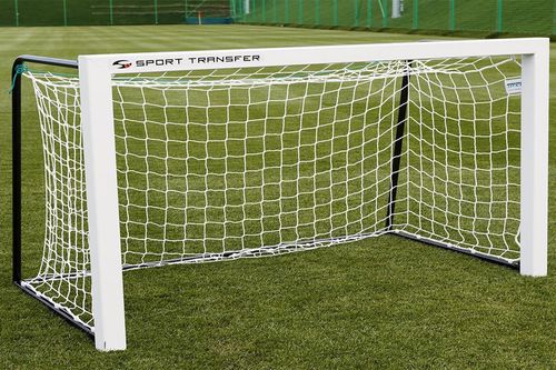 Filet de football en polypropylène - 114/SKRZAT - SPORT TRANSFER Sp. z o.o. - blanc / trapézoïdal / à maille carrée