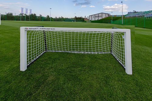 But de football en aluminium - 15 029 - SPORT TRANSFER Sp. z o.o. - fixe / blanc / thermo-laqué