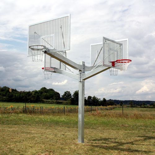 Poteau de basket pour usage extérieur - 1-29S-15 - Pesmenpol - entérré / en acier galvanisé / de compétition