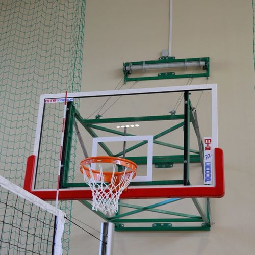 Panneau de basket en verre trempé - 4-24 - MTB Group Sp.J. - rectangulaire / bleu/blanc/rouge / d'intérieur