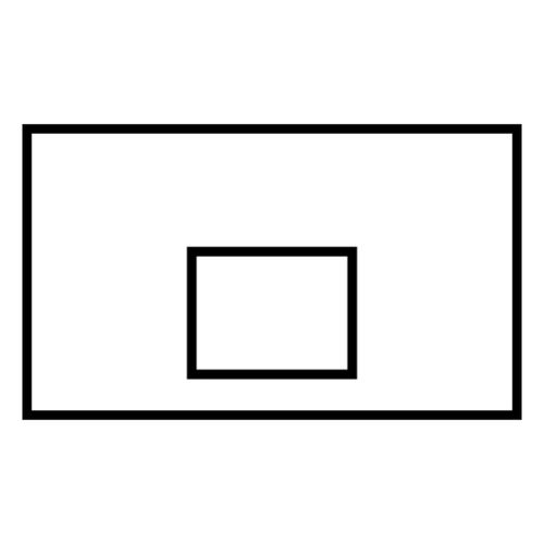 Panneau de basket en fibre de verre - 1611871 - Schelde Sports - rectangulaire / blanc / noir