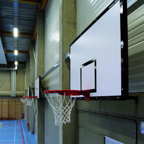 Panneau de basket en bois - 3211015 - Schelde Sports - rectangulaire / blanc / noir