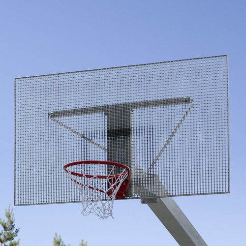Panneau de basket en acier galvanisé - 2300450 - Schelde Sports - rectangulaire / argenté / d'extérieur