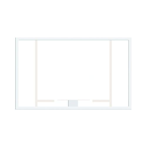 Panneau de basket en acrylique - 1611875 - Schelde Sports - rectangulaire / blanc / d'intérieur