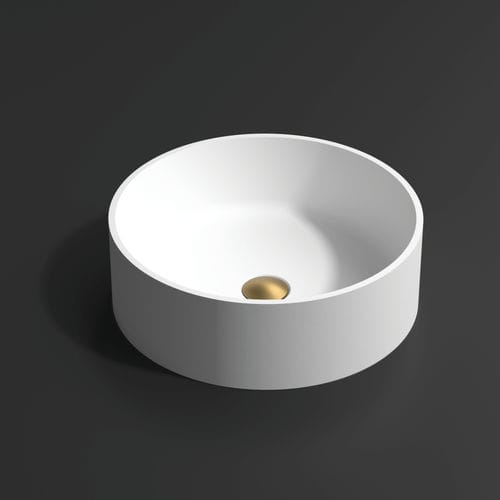 Vasque à poser - 700220 - NEILUR - en Solid Surface / ronde / sans trou