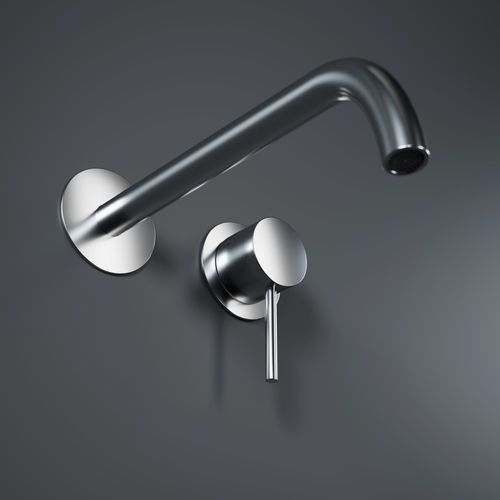 Mitigeur de vasque - R377-S - NEILUR - pour lave-mains / mural / en inox brossé