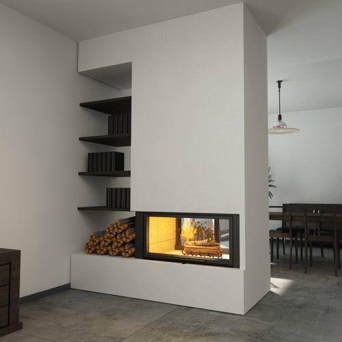 Cheminée à bois - Minimal 105 - REGALFIRE S.A - à encastrer / adossée / double face