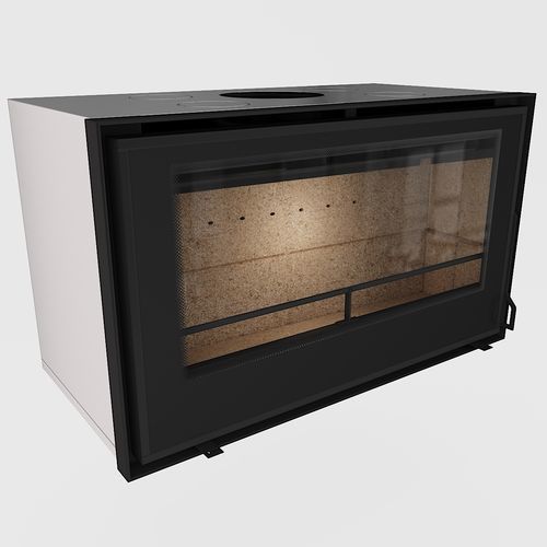 Cheminée à bois - Design 90-55 - REGALFIRE S.A - simple face / à foyer fermé / en verre
