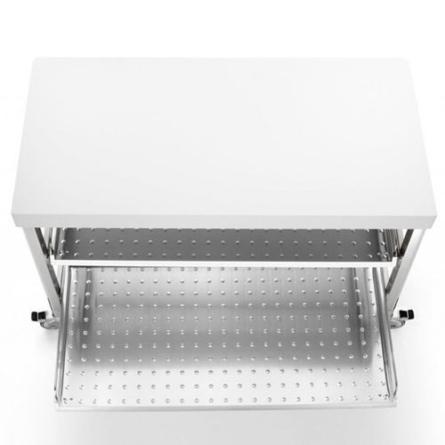 Table de préparation en acier inoxydable - 130C-CARRELLO/1 - ALPES-INOX - en Corian® / avec rangement / mobile