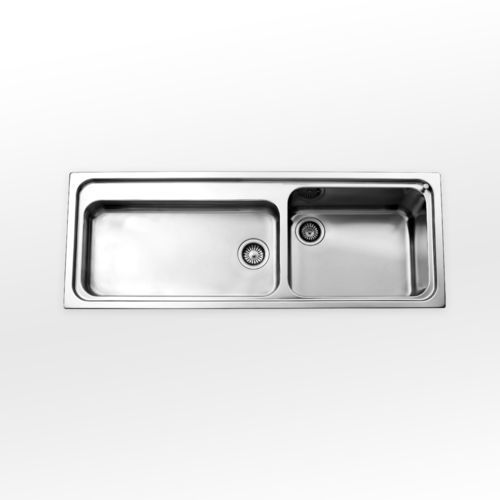 Évier à poser - radius 60 A5-5133 series - ALPES-INOX - 2 bacs / sans égouttoir / en acier inoxydable
