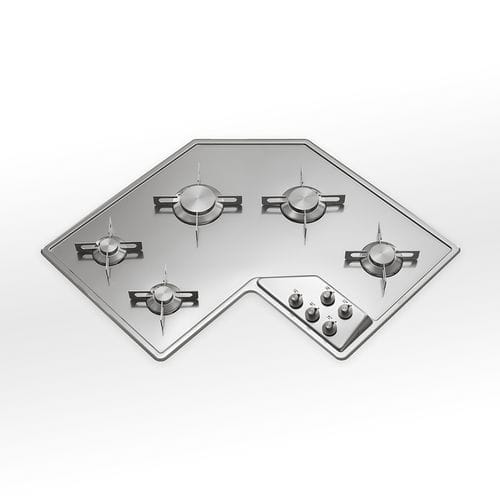 Table de cuisson à gaz - F 583/5G  - ALPES-INOX - 5 foyers / encastrable / avec manettes